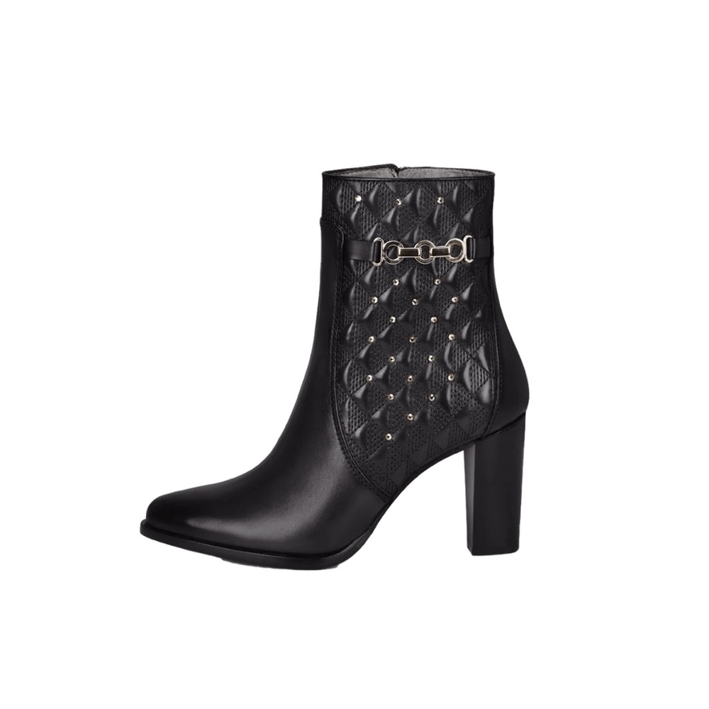 Black Leather Ankle Boots